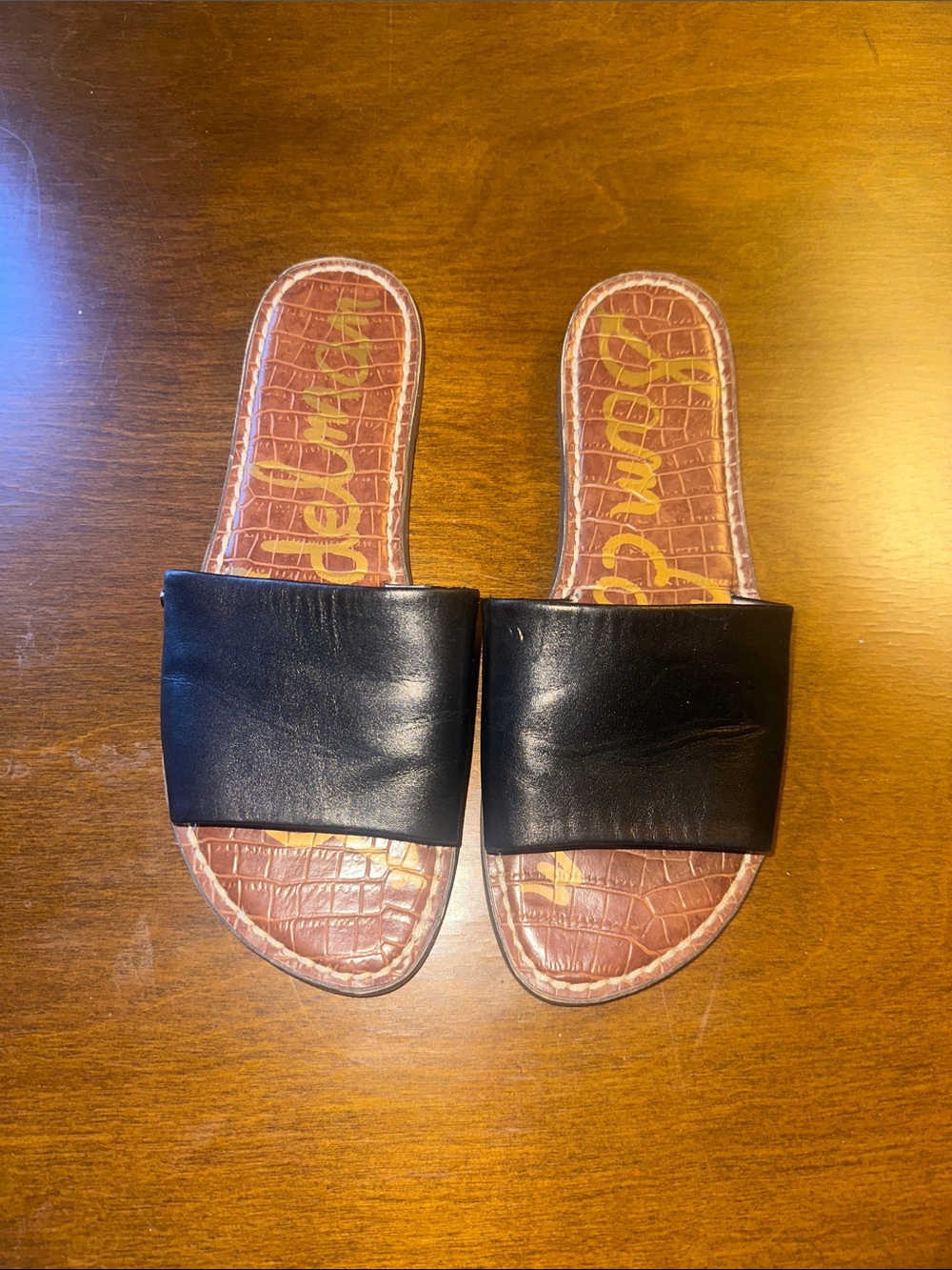 Sam Edelman Sandals with Brown Croc-Embossed Footbed size 7.5
